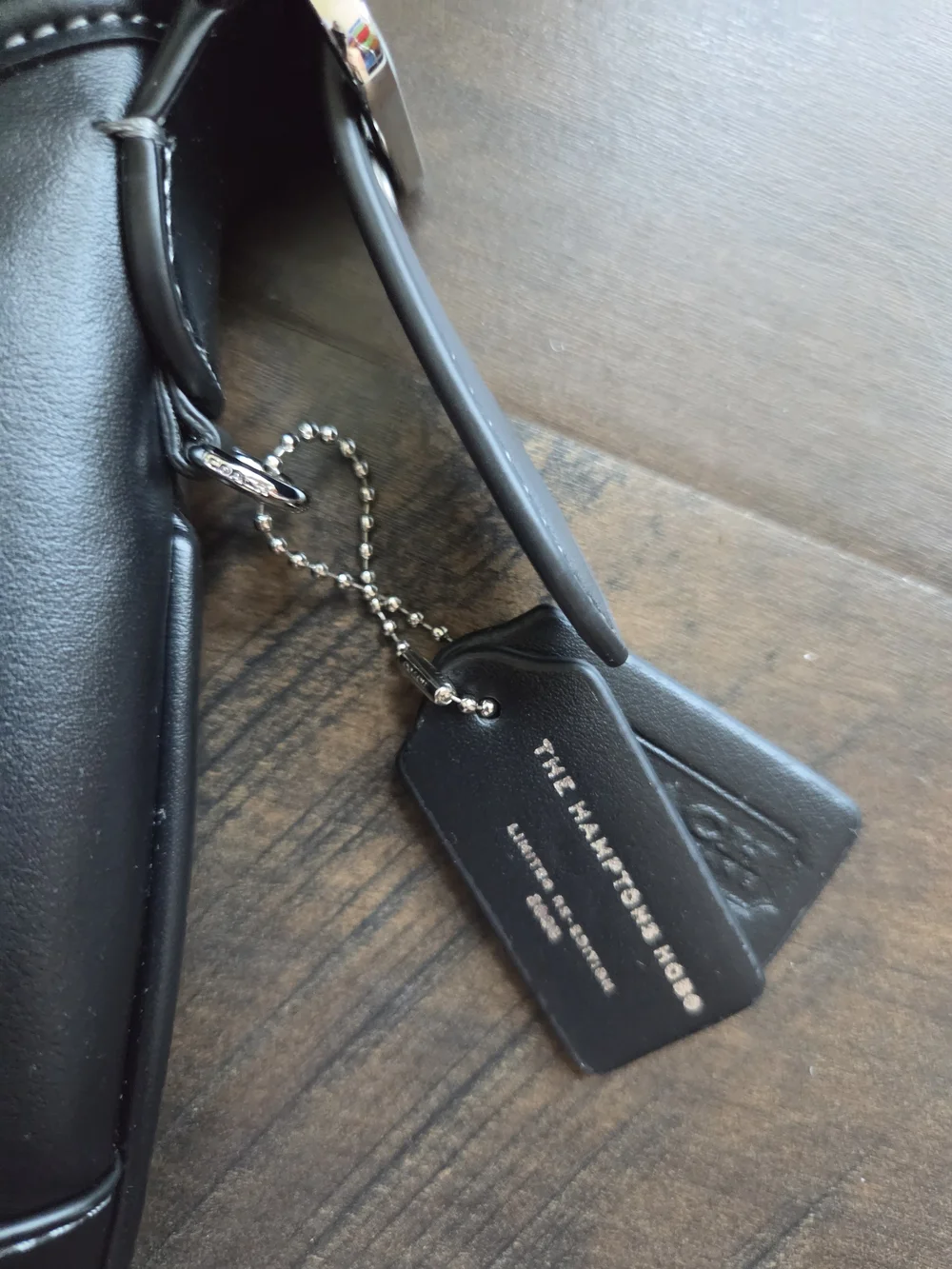 Coach Black Leather Curved Shoulder Bag